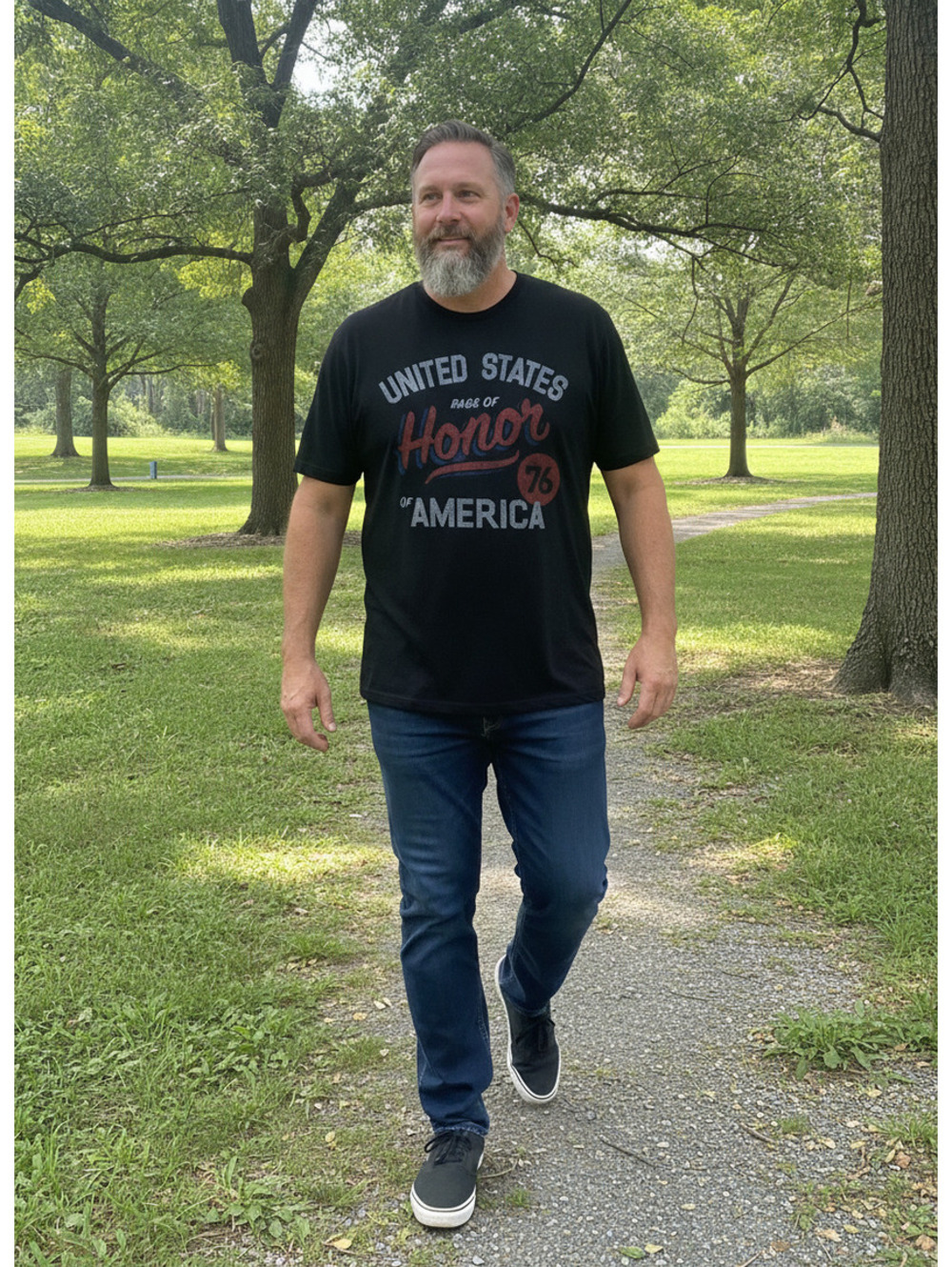 Rags of Honor United States of America Graphic T-Shirt 2XL Black